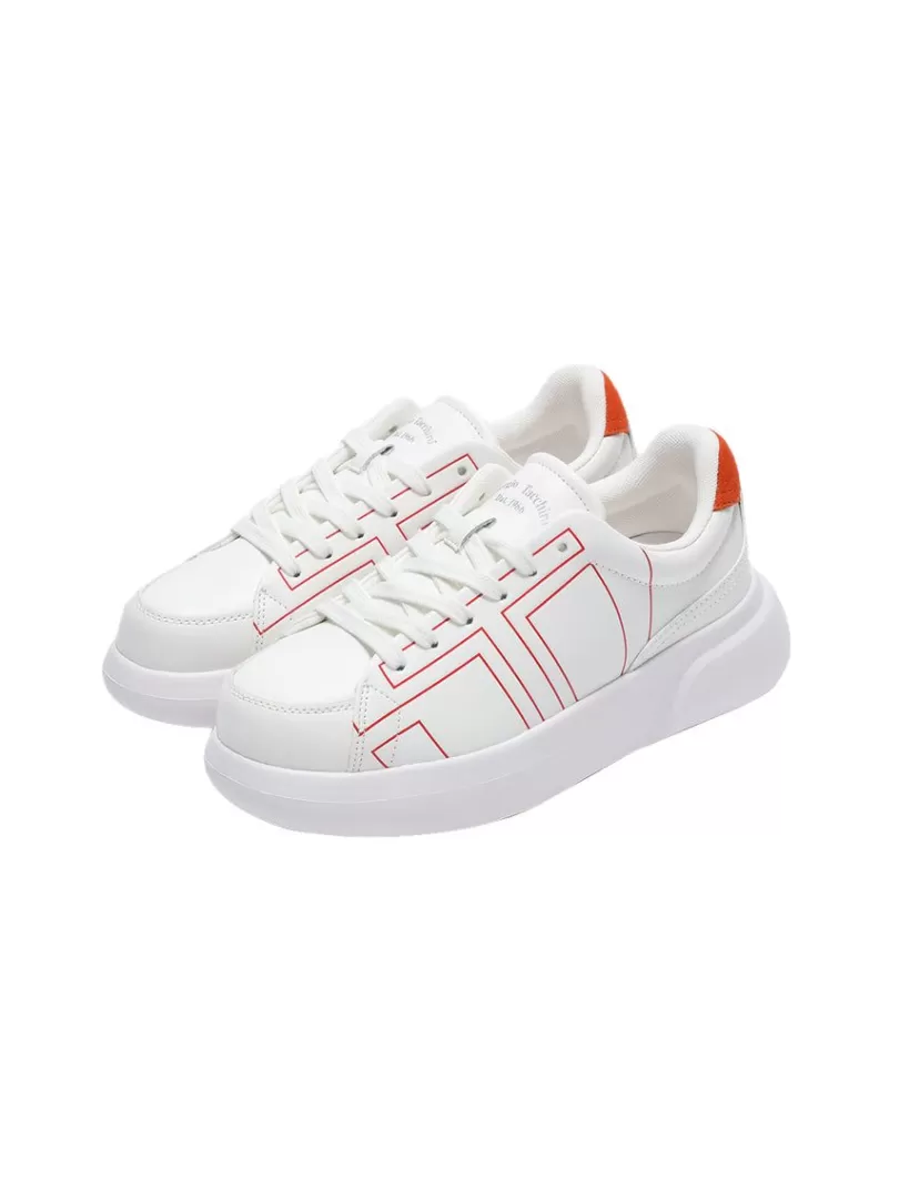 Sergio Tacchini Shoes>1966 Court Sneaker- White/ Adrenaline Rush