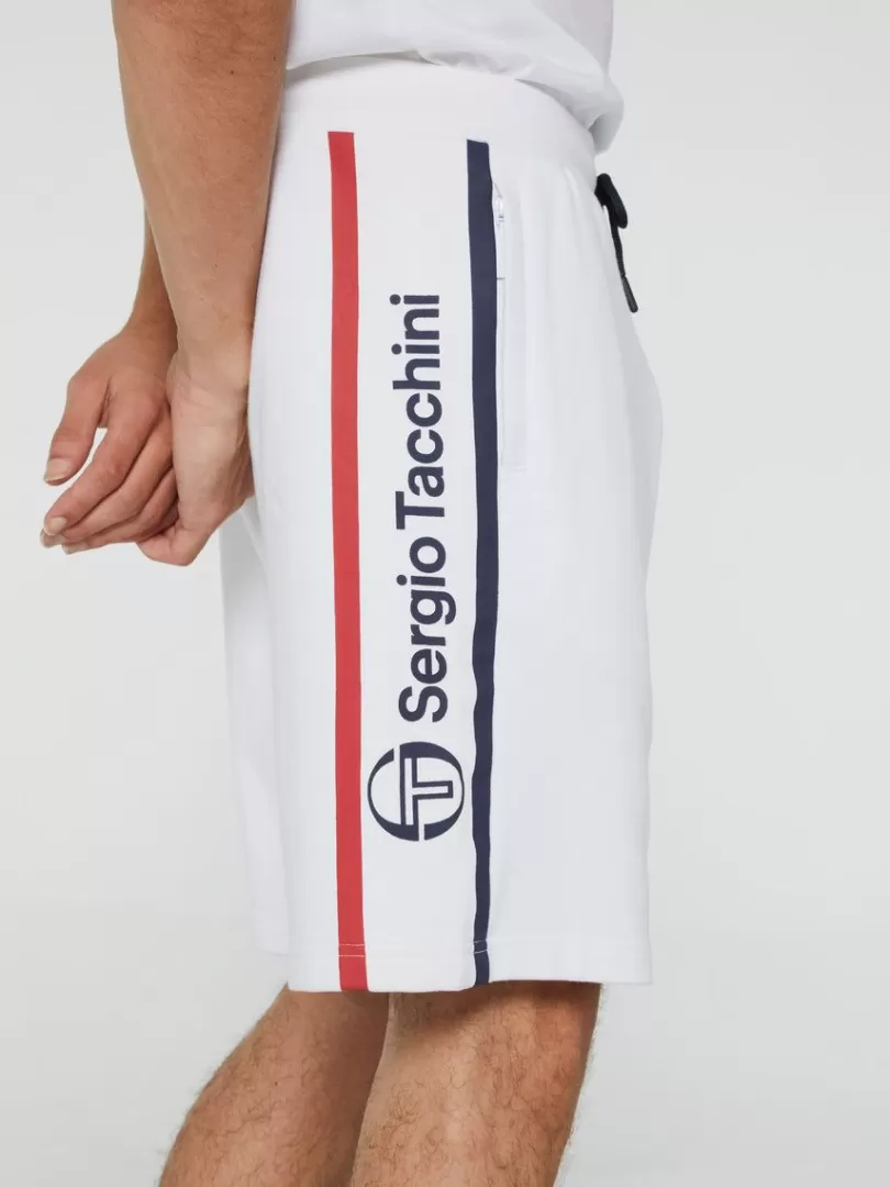 Sergio Tacchini Shorts And Swim>Abbey Shorts- White/ Adrenaline Rush