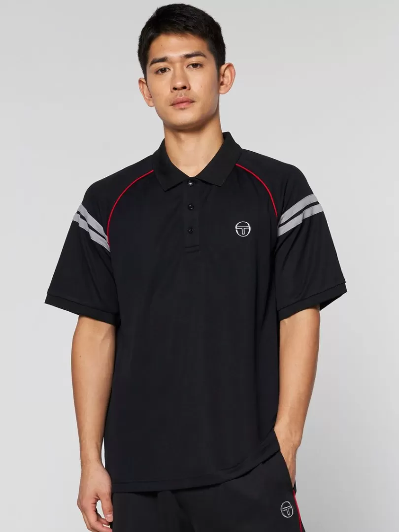 Sergio Tacchini Polos>Ascot Polo- Black