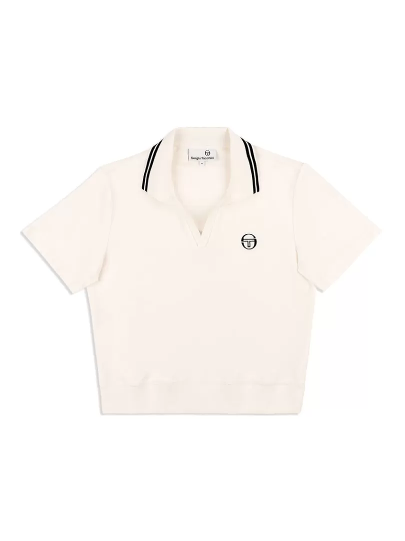 Sergio Tacchini Tops And Sports Bras>Atri Velour Polo- Gardenia