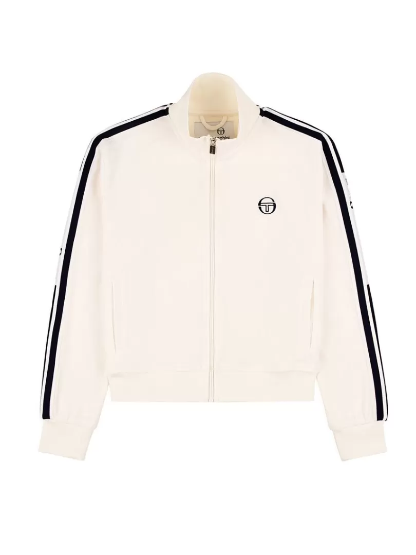 Sergio Tacchini Tracksuits>Atri Velour Track Jacket- Gardenia