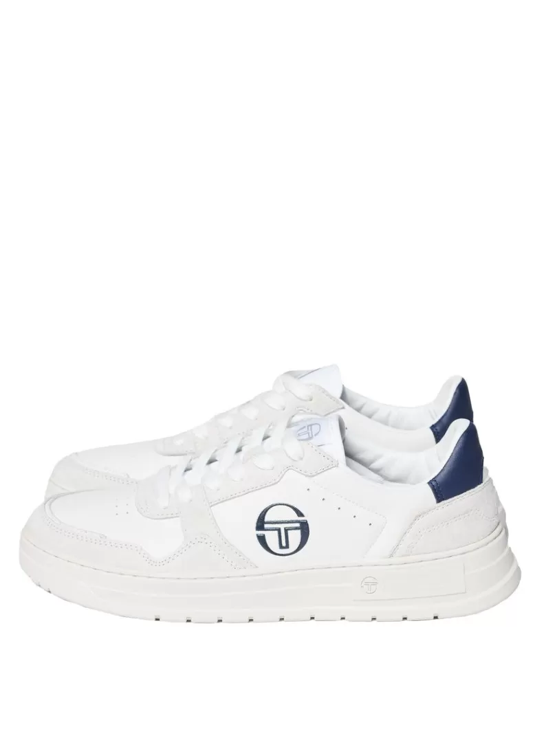 Sergio Tacchini View All>Court Classic Mp Sneaker- White/ Antique White/ Maritime Blue