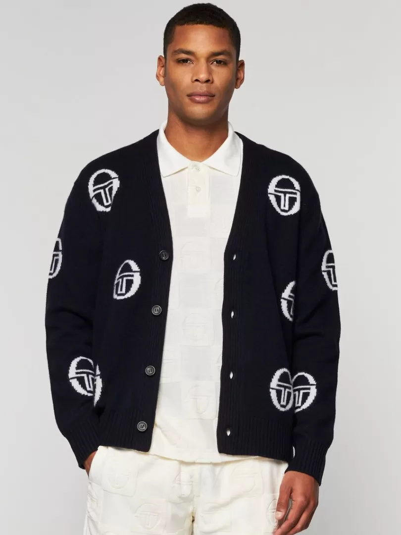 Sergio Tacchini Knitwear>Cucire Cardigan- Maritime Blue