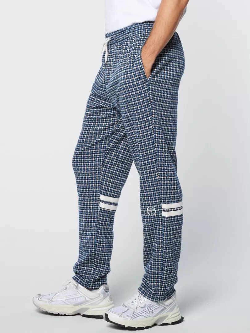 Sergio Tacchini Pants And Sweatpants>Dallas Houndstooth Track Pant- Maritime Blue