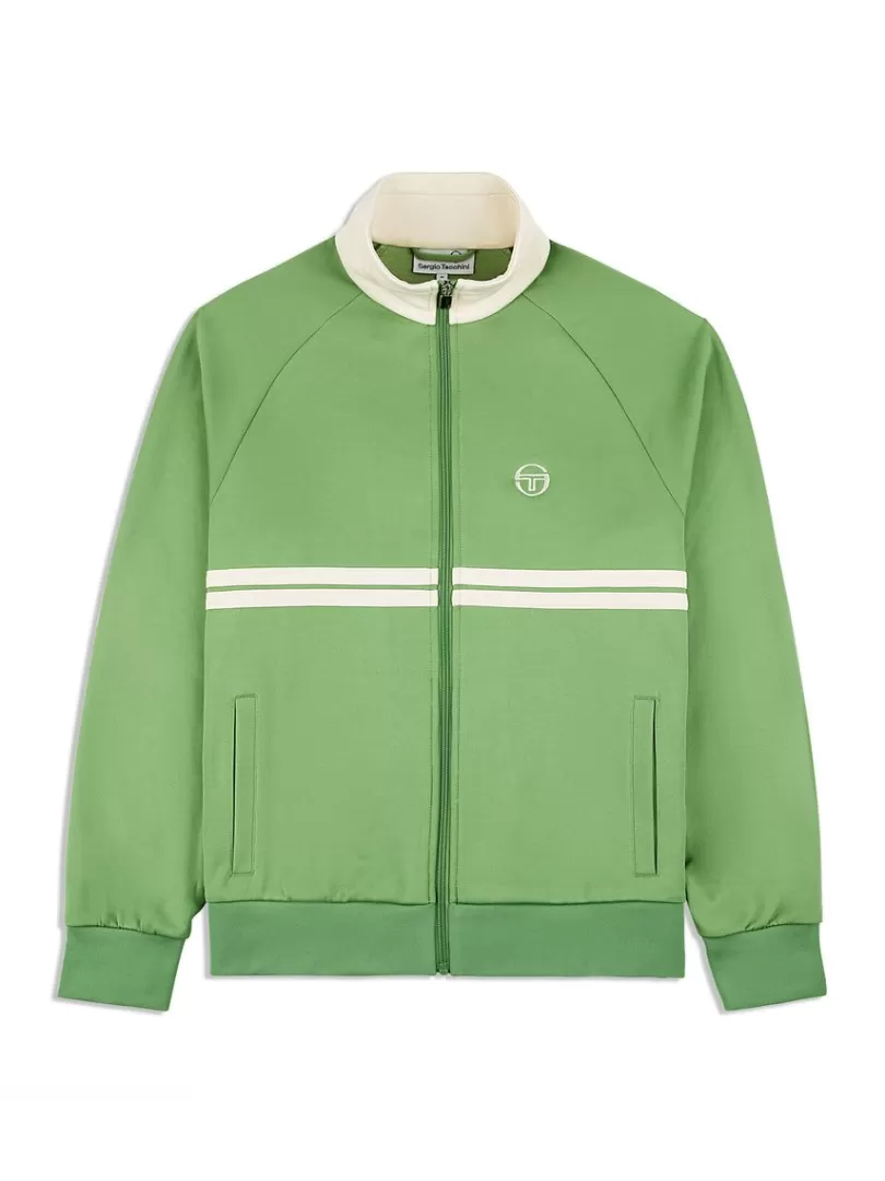 Sergio Tacchini Jackets>Dallas Track Jacket Archivio- Jade Green/ Pearl Ivory