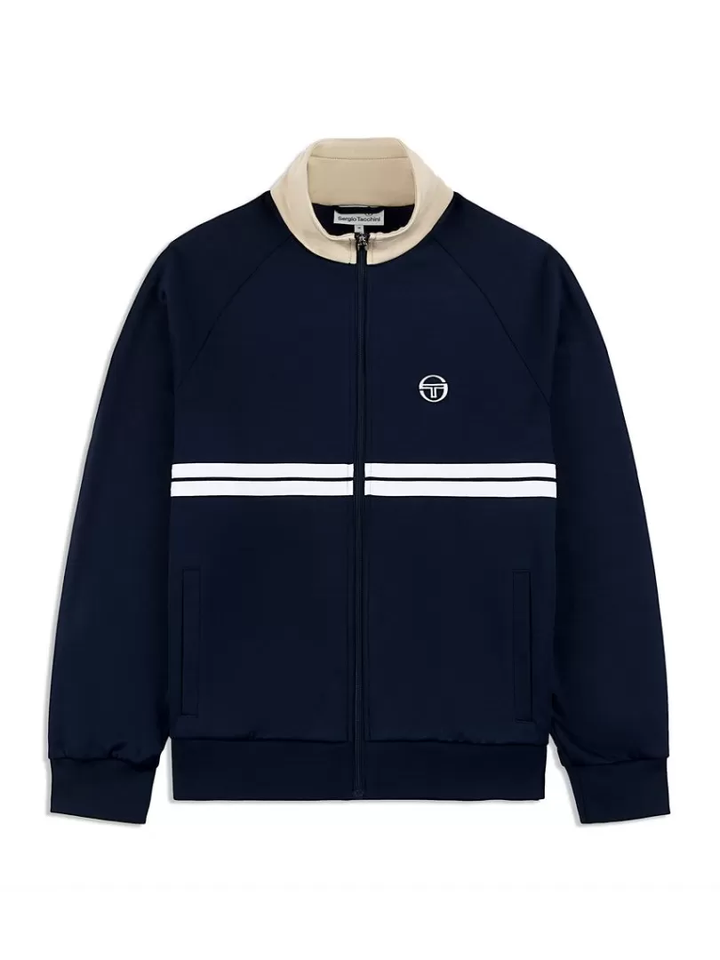 Sergio Tacchini Jackets>Dallas Track Jacket Archivio- Maritime Blue/ Humus