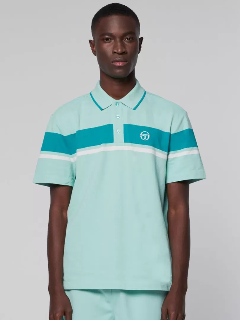 Sergio Tacchini Polos>Damarindo Polo- Ocean Wave/ Blue Grass