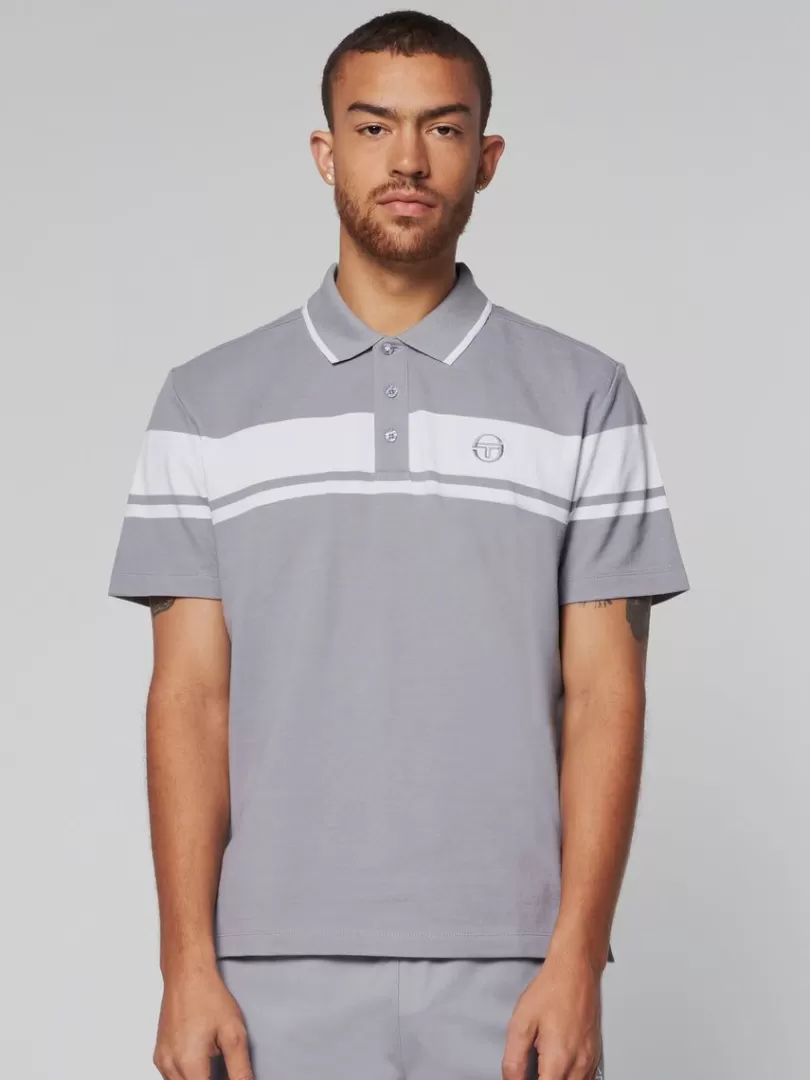 Sergio Tacchini Polos>Damarindo Polo- Sleet/ White