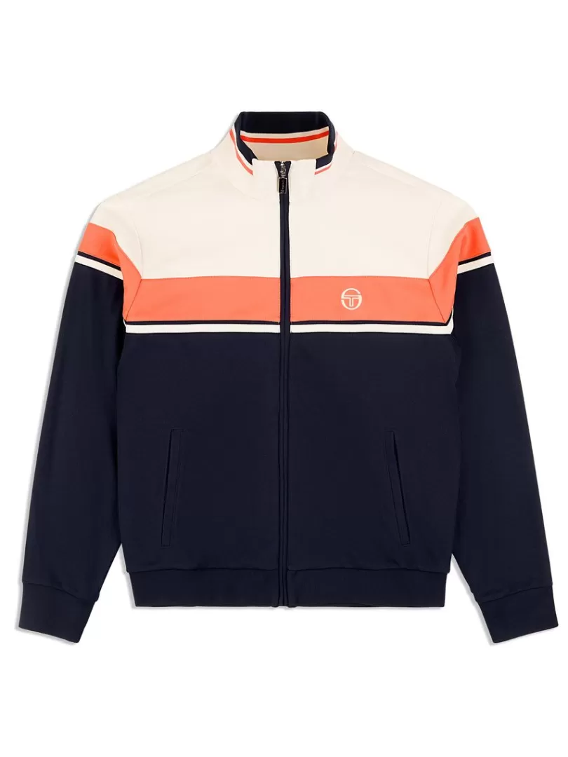 Sergio Tacchini Tracksuits>Damarindo Track Jacket Archivio- Gardenia/ Maritime Blue