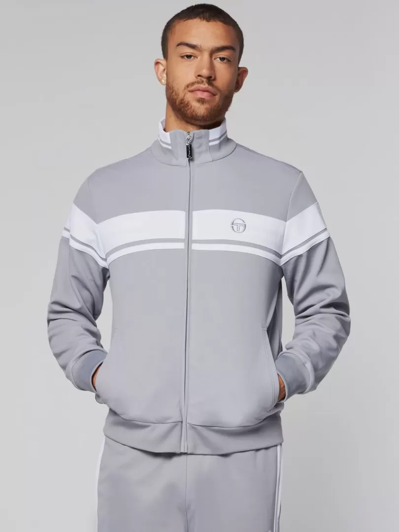 Sergio Tacchini Jackets>Damarindo Track Jacket- Sleet/ White