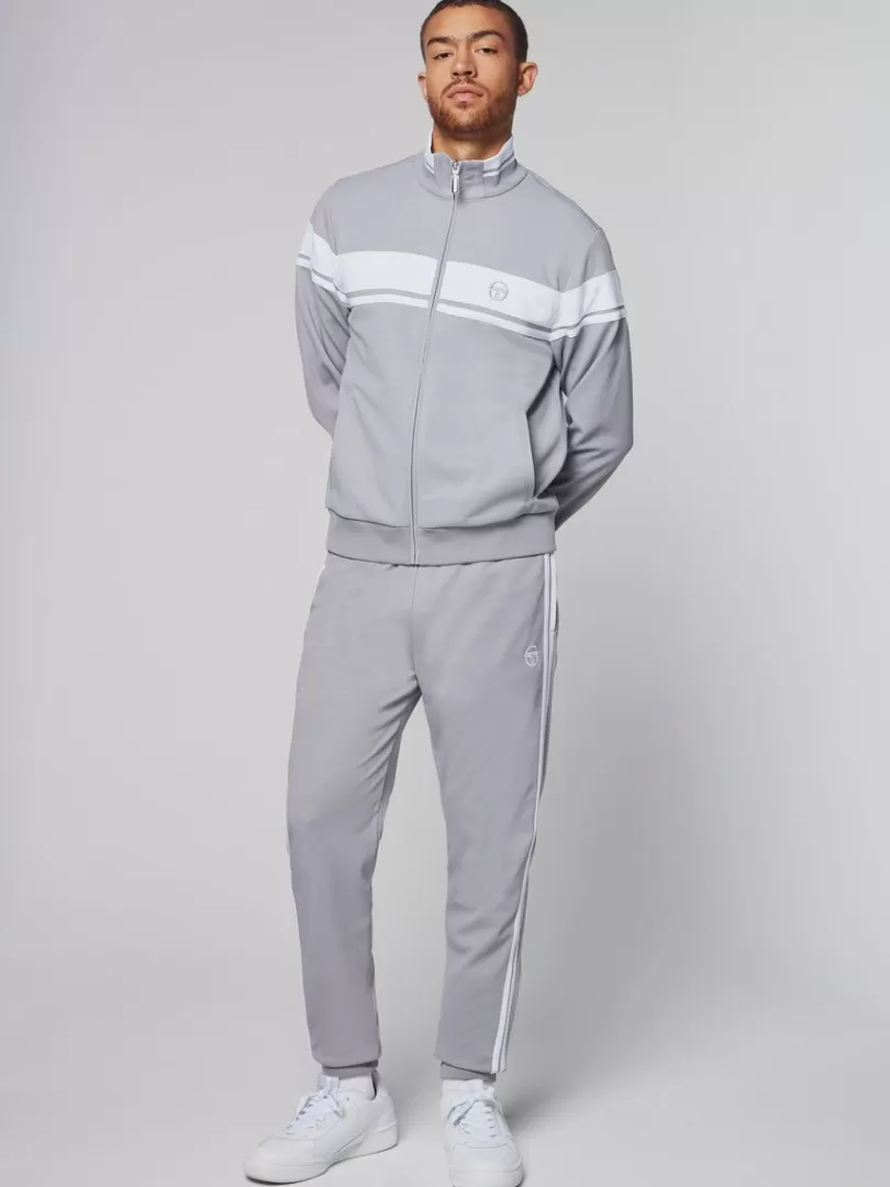 Sergio Tacchini Tracksuits>Damarindo Track Jacket- Sleet/ White