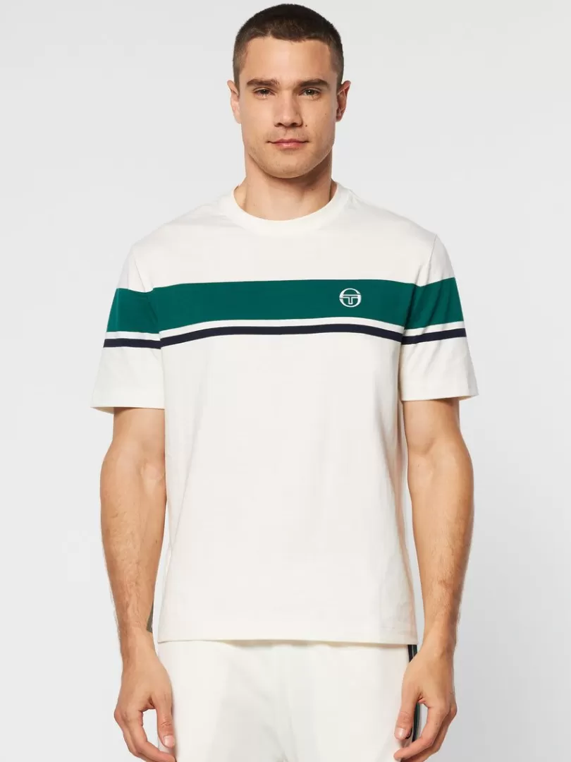 Sergio Tacchini The Essentials>Damarindo T-Shirt Archivio- Gardenia