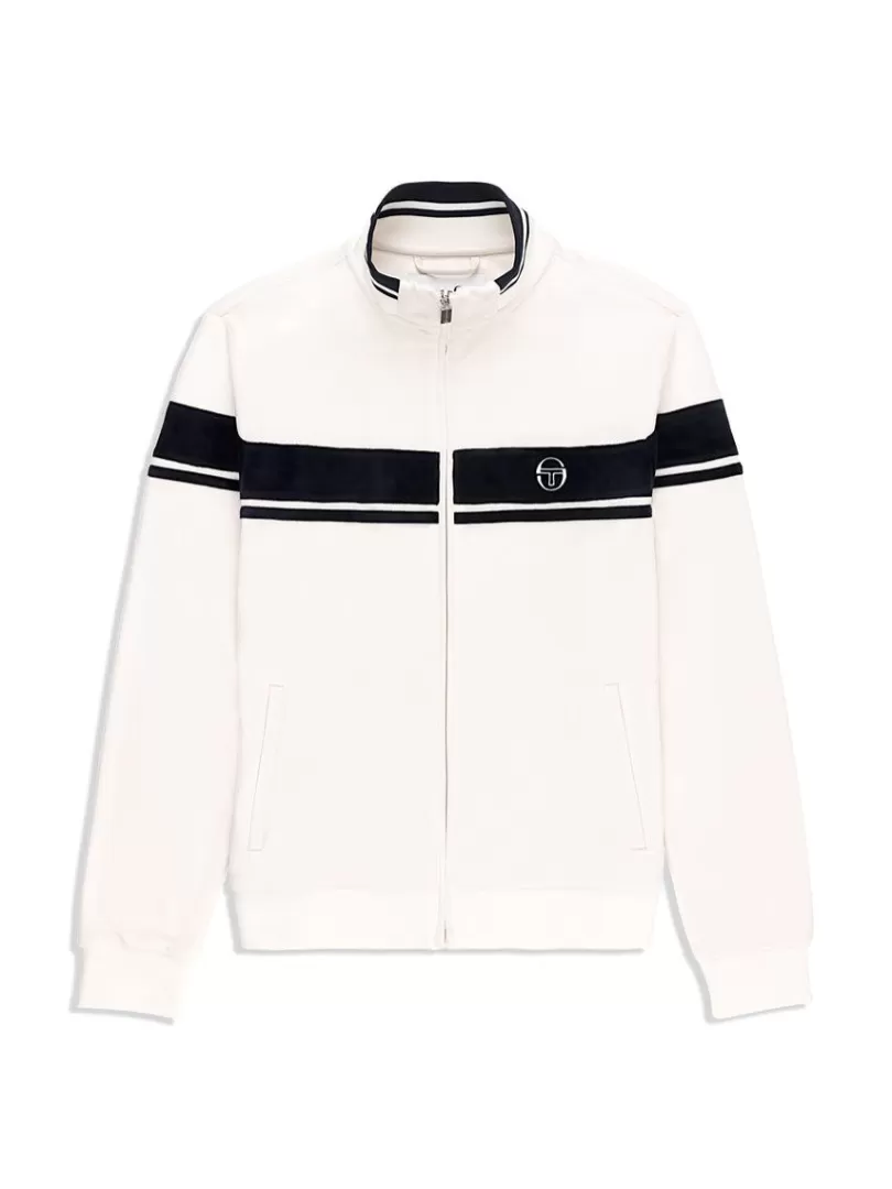 Sergio Tacchini Jackets>Damarindo Velour Track Jacket- Gardenia