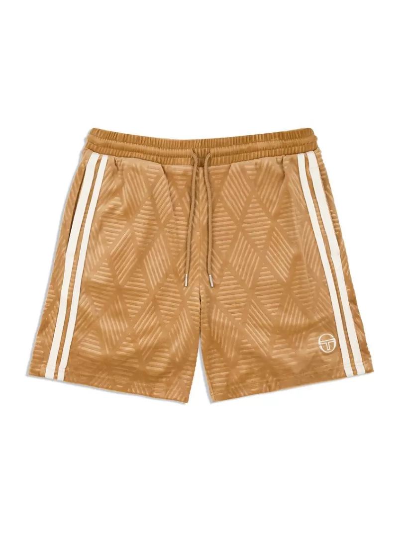 Sergio Tacchini View All>Debossed Damarindo Velour Short- Meerkat