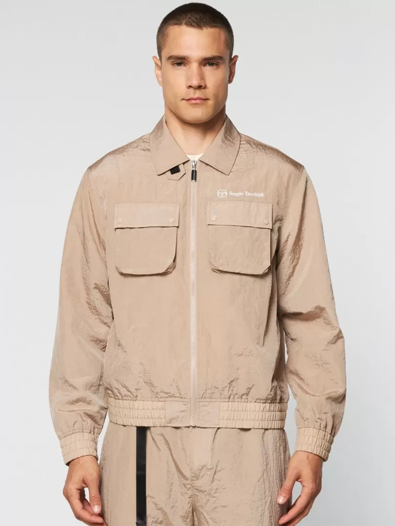 Sergio Tacchini Nylon>Devonte Track Jacket- Humus