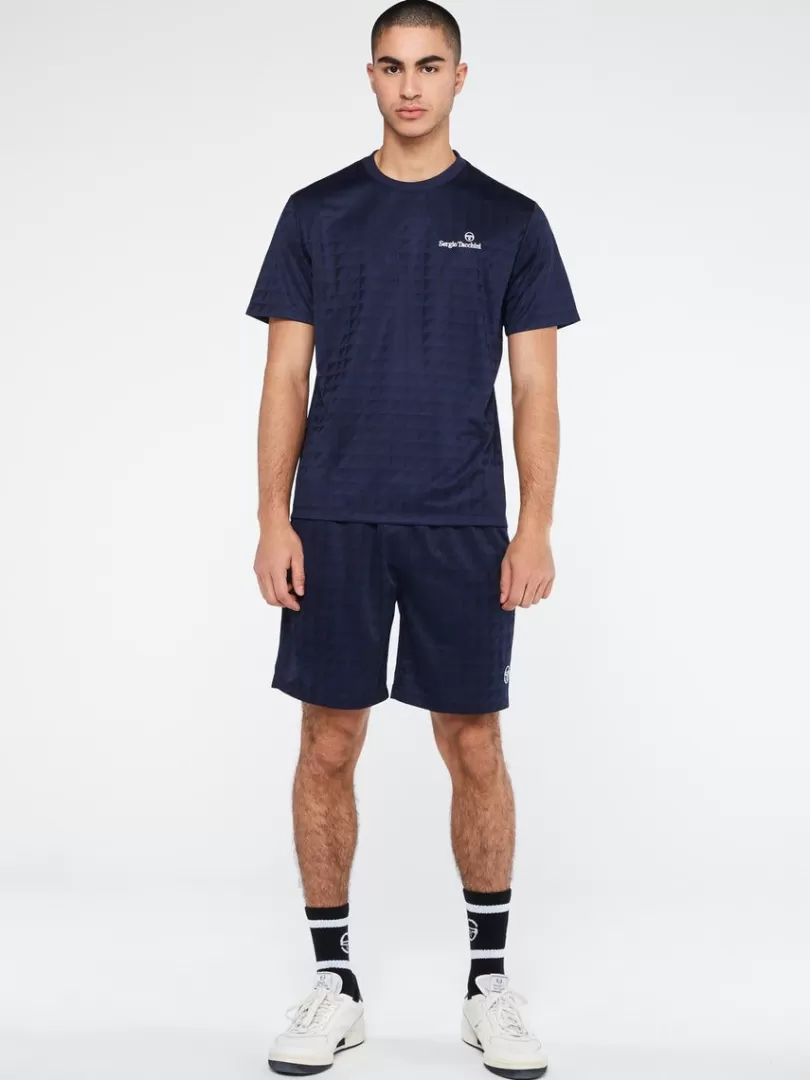 Sergio Tacchini For The Court>Geo T-Shirt-Maritime Blue