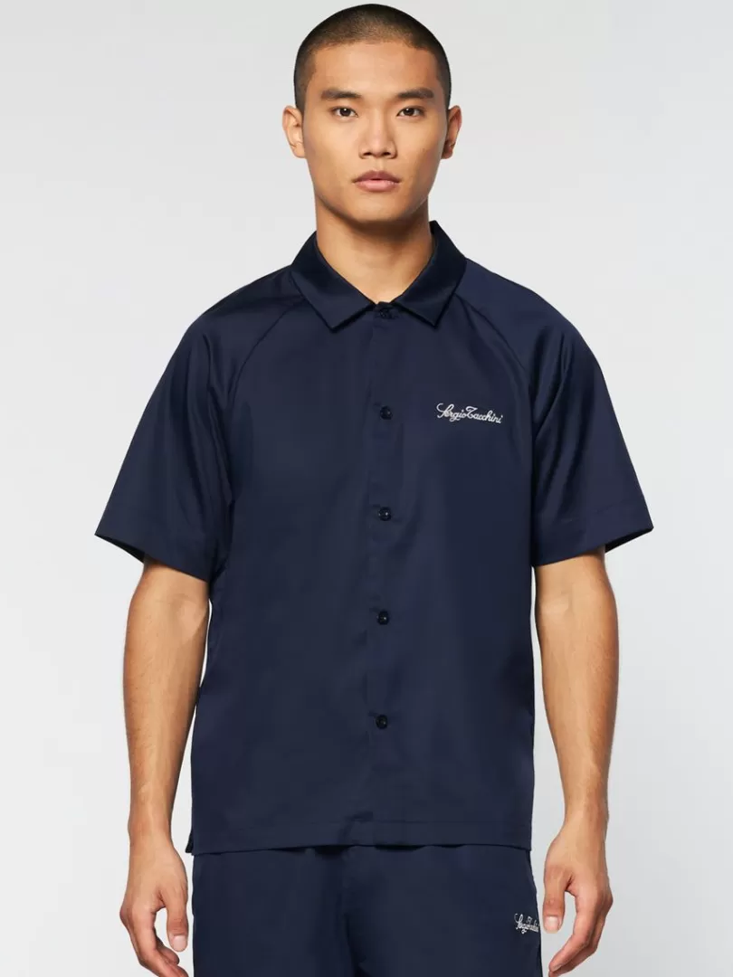 Sergio Tacchini View All>Giorgio Lounge Shirt- Maritime Blue