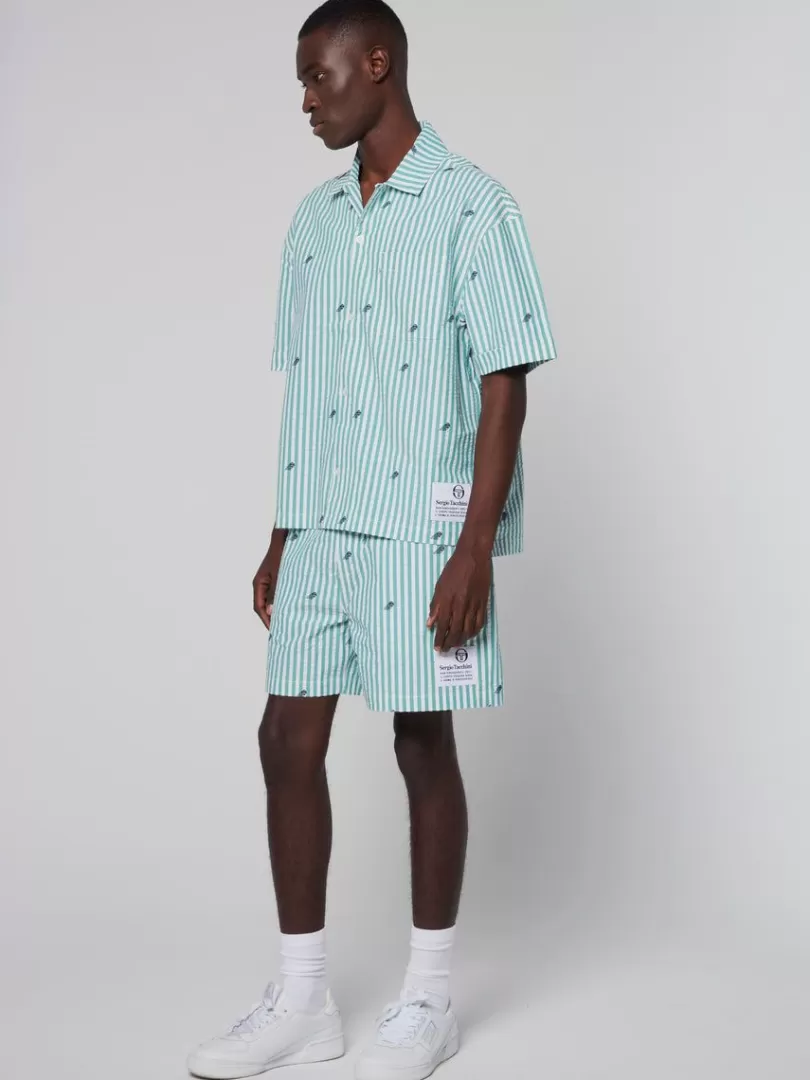 Sergio Tacchini Matching Separates>Granda Camp Shirt- Deep Mint