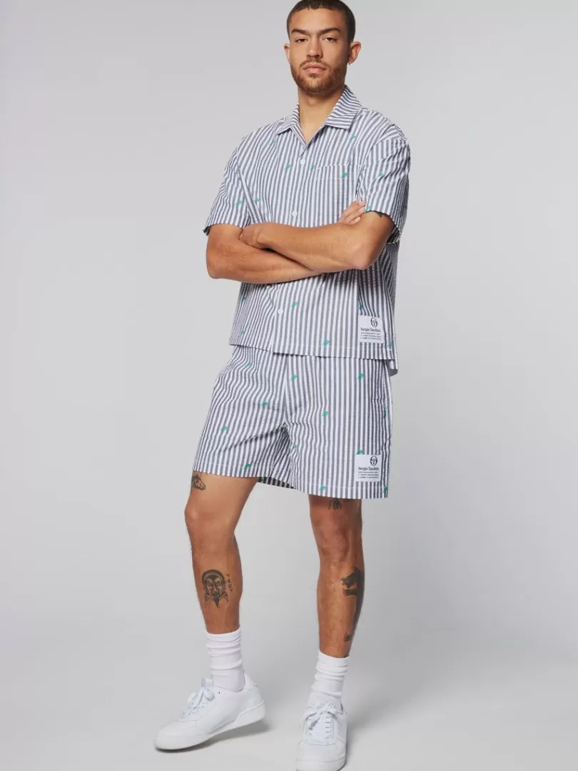 Sergio Tacchini Matching Separates>Granda Camp Shirt- Maritime Blue