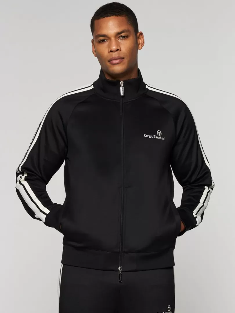 Sergio Tacchini Jackets>Gromo Tape Track Jacket- Black Beauty