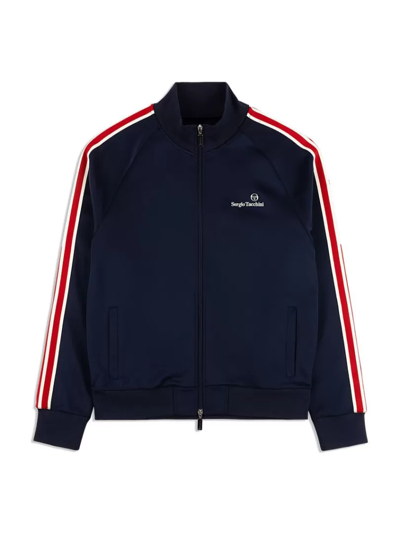 Sergio Tacchini Jackets>Gromo Tape Track Jacket- Maritime Blue