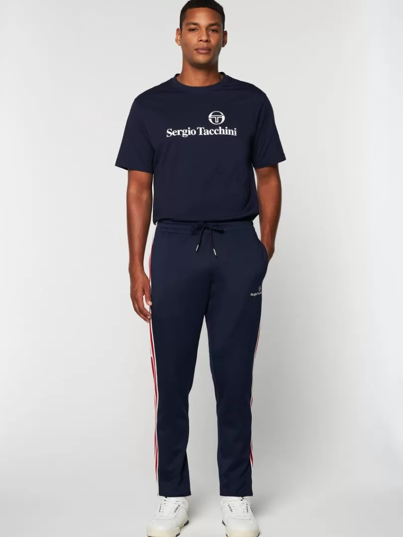 Sergio Tacchini Pants And Sweatpants>Gromo Tape Track Pant- Maritime Blue