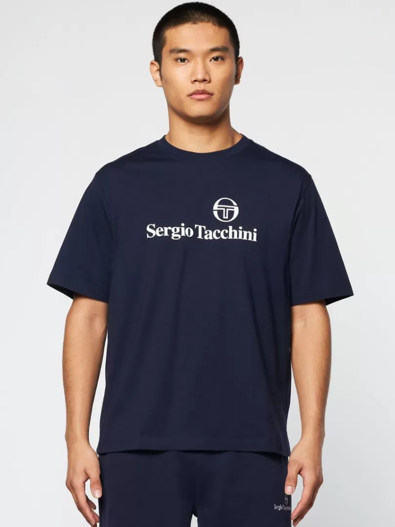 Sergio Tacchini T-Shirts>Heritage T-Shirt- Maritime Blue