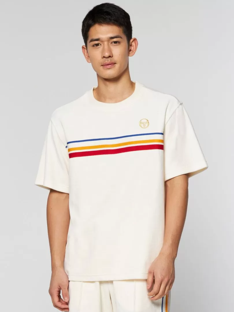 Sergio Tacchini Velour>Ivanes T-Shirt Archivio- Gardenia