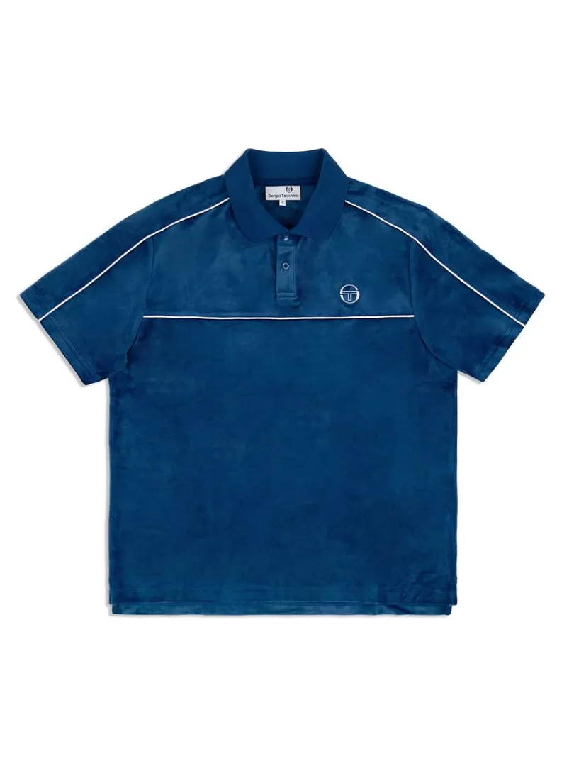 Sergio Tacchini Matching Separates>Lioni Velour Polo Archivio- Limoges