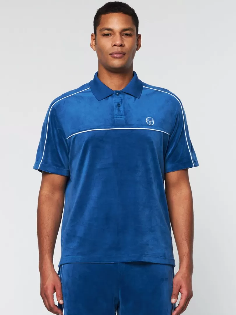 Sergio Tacchini Matching Separates>Lioni Velour Polo Archivio- Limoges