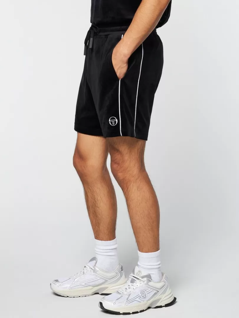 Sergio Tacchini Matching Separates>Lioni Velour Short Archivio- Black Beauty