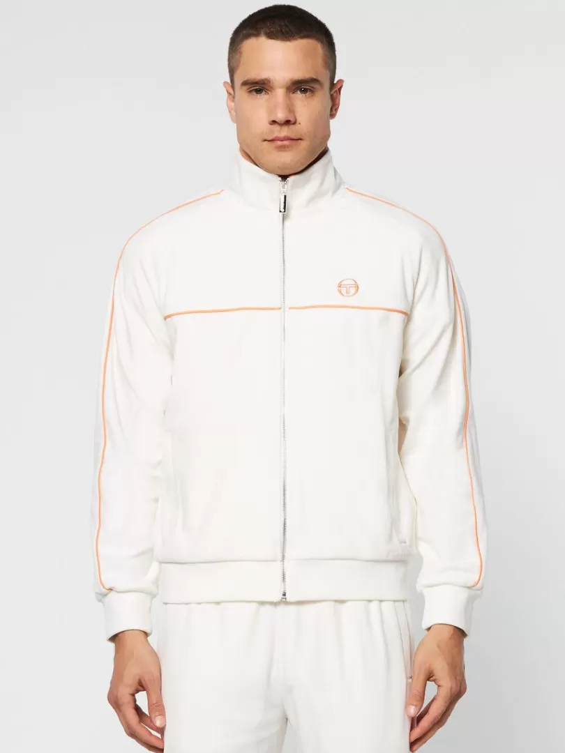 Sergio Tacchini Jackets>Lioni Velour Track Jacket Archivio- Gardenia