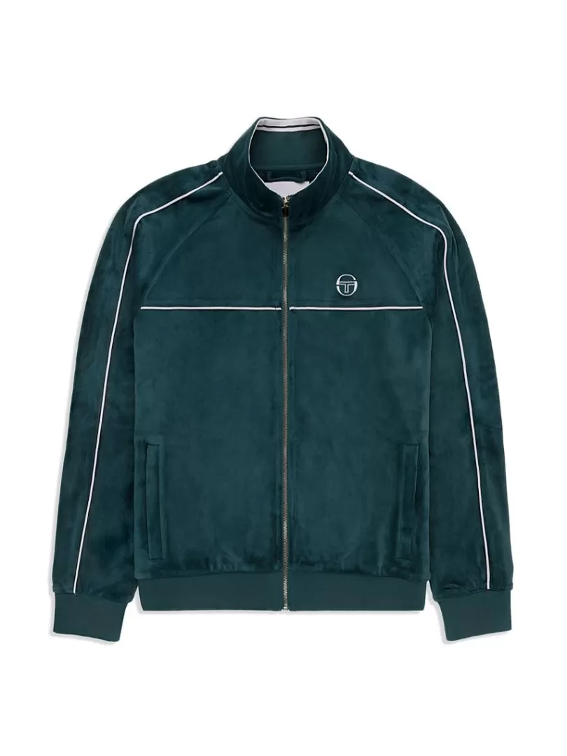 Sergio Tacchini Jackets>Lioni Velour Track Jacket- Botanical Garden