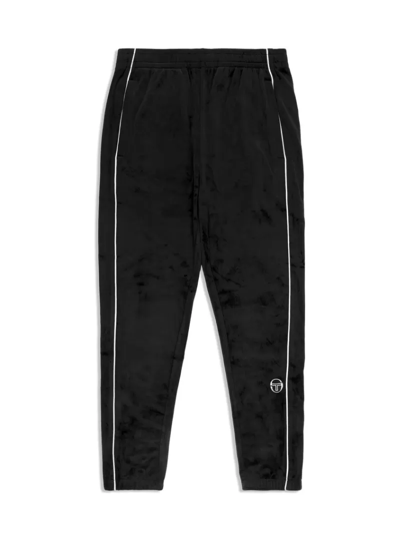 Sergio Tacchini Pants And Sweatpants>Lioni Velour Track Pant- Black Beauty