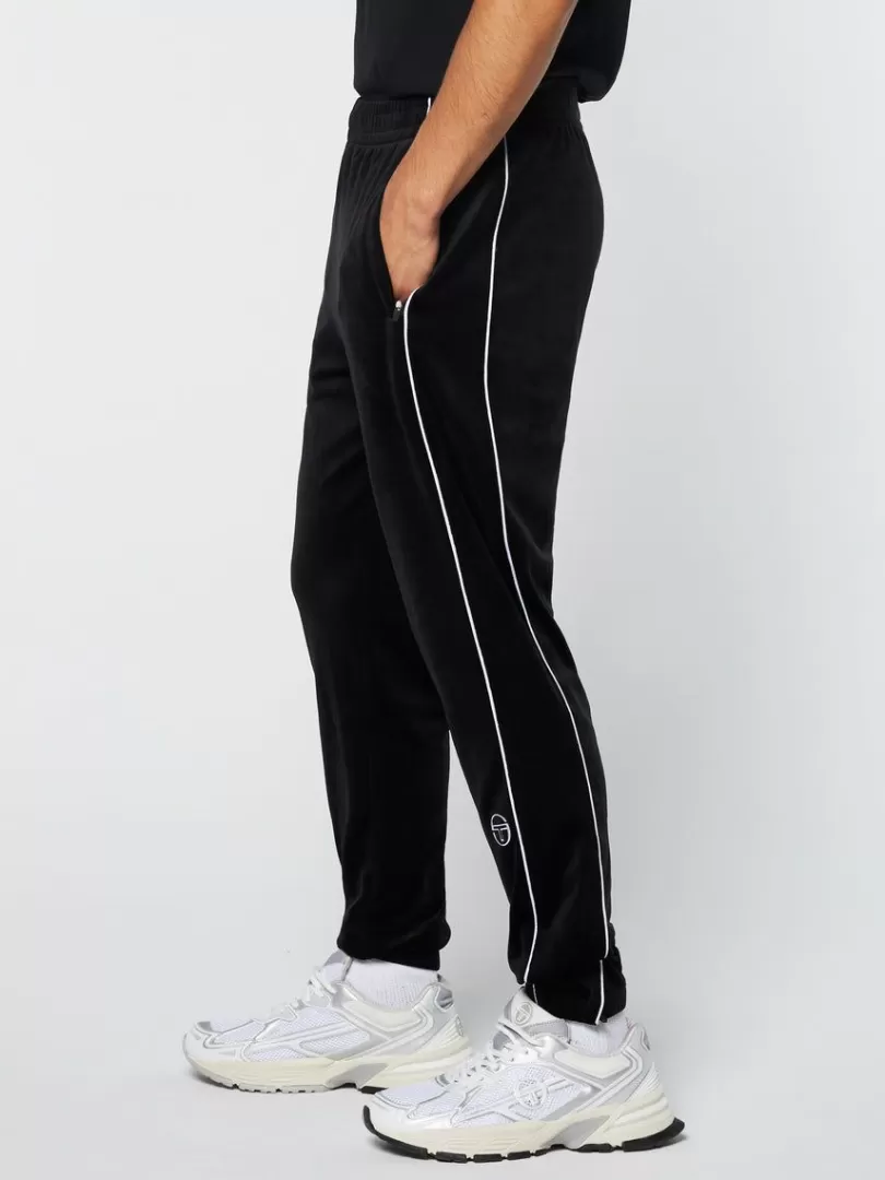 Sergio Tacchini Pants And Sweatpants>Lioni Velour Track Pant- Black Beauty