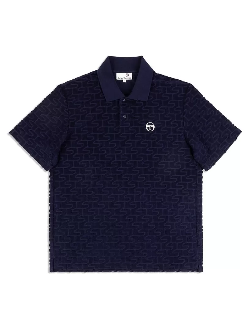 Sergio Tacchini Matching Separates>Livata Monogram Polo- Maritime Blue