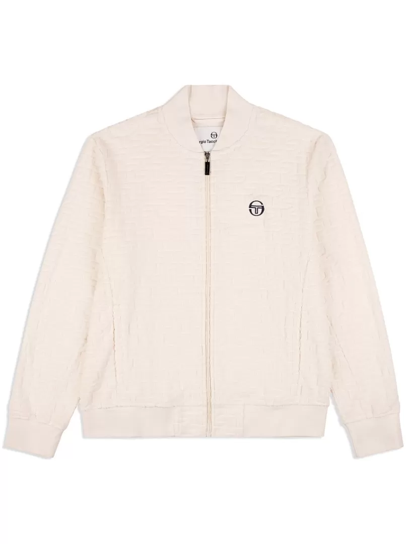 Sergio Tacchini Tracksuits>Livata Monogram Track Jacket- Gardenia