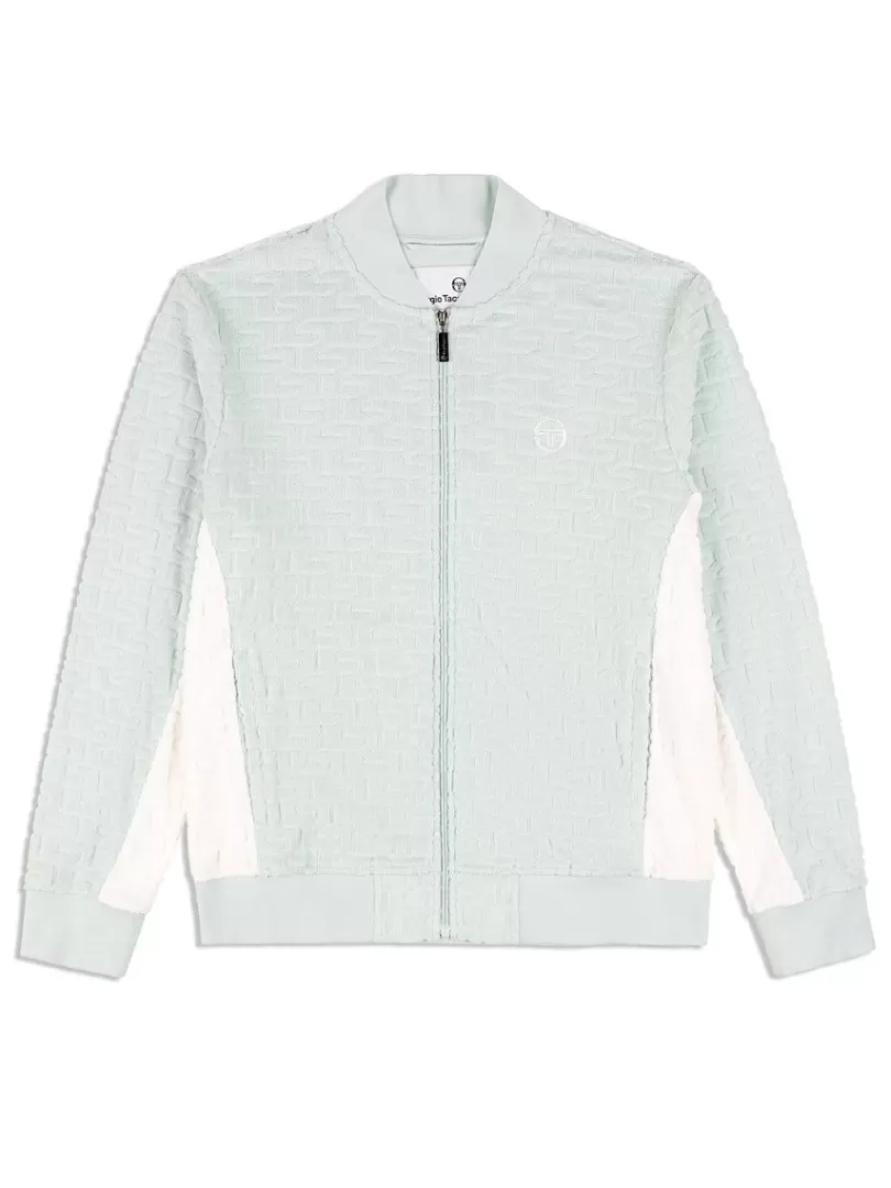 Sergio Tacchini Jackets>Livata Monogram Track Jacket- Surf Spray