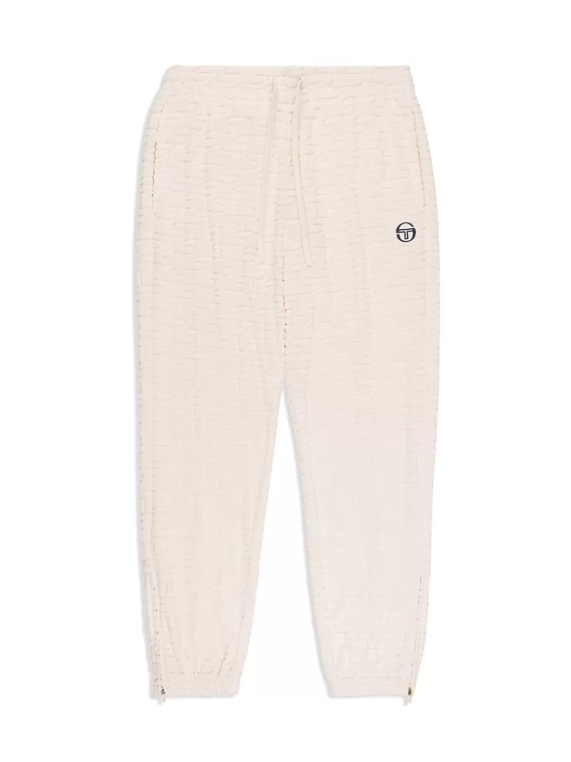 Sergio Tacchini Tracksuits>Livata Monogram Track Pant- Gardenia