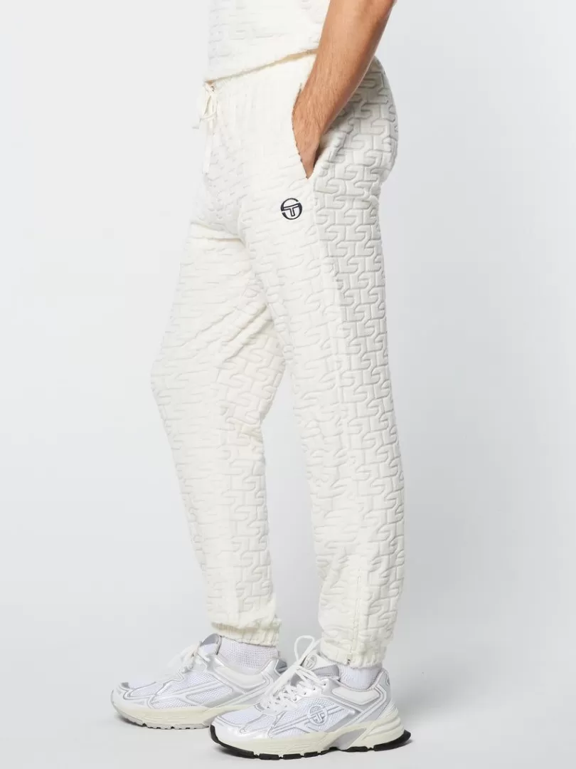 Sergio Tacchini Tracksuits>Livata Monogram Track Pant- Gardenia