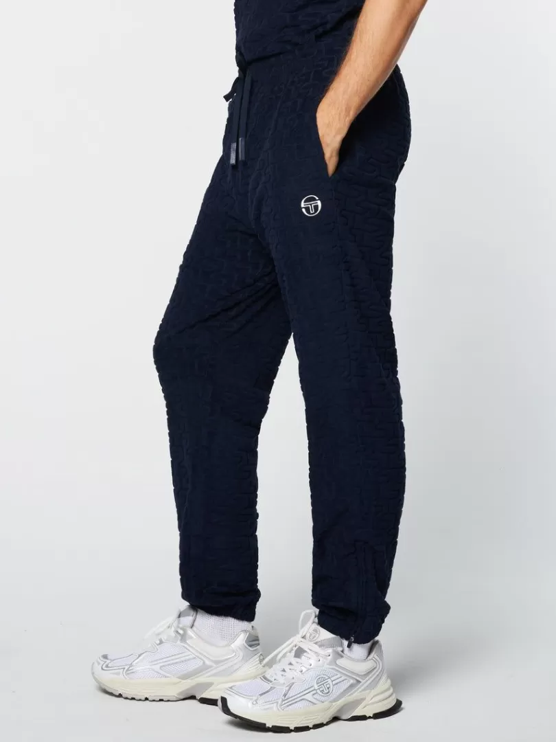 Sergio Tacchini Pants And Sweatpants>Livata Monogram Track Pant- Maritime Blue