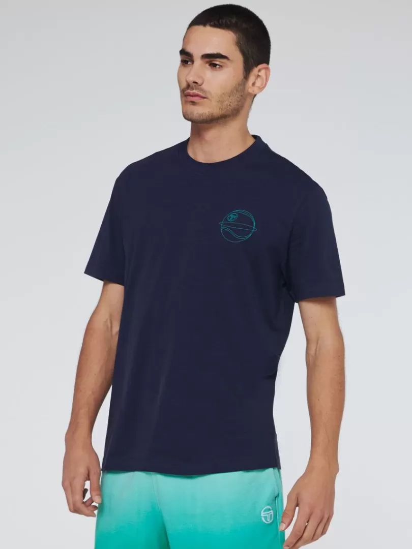 Sergio Tacchini T-Shirts>Lo Sport T-Shirt- Maritime Blue