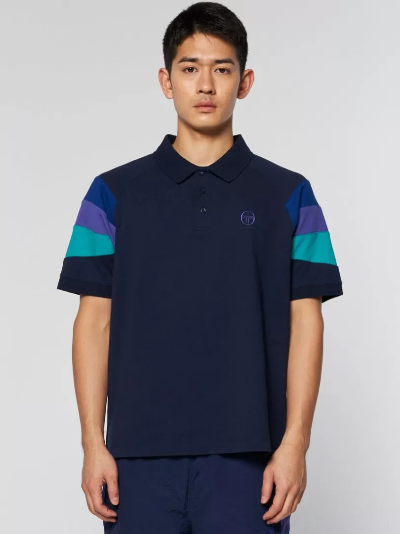 Sergio Tacchini Polos>Macao Polo- Maritime Blue