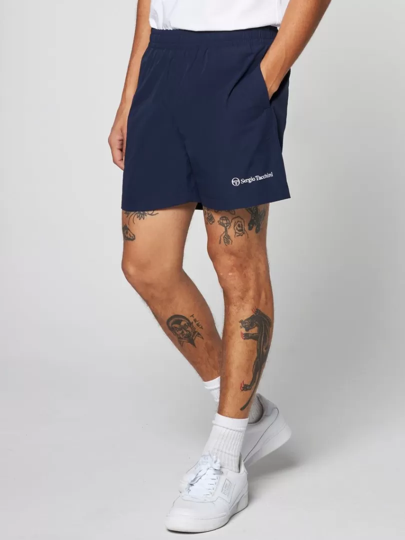 Sergio Tacchini Shorts And Swim>Merlata Water-Reactive Swim Short- Maritime Blue