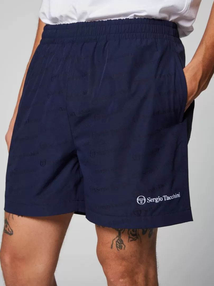 Sergio Tacchini Nylon>Merlata Water-Reactive Swim Short- Maritime Blue