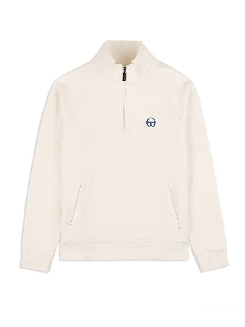 Sergio Tacchini Sweatshirts And Hoodies>Mezza Half Zip- Gardenia