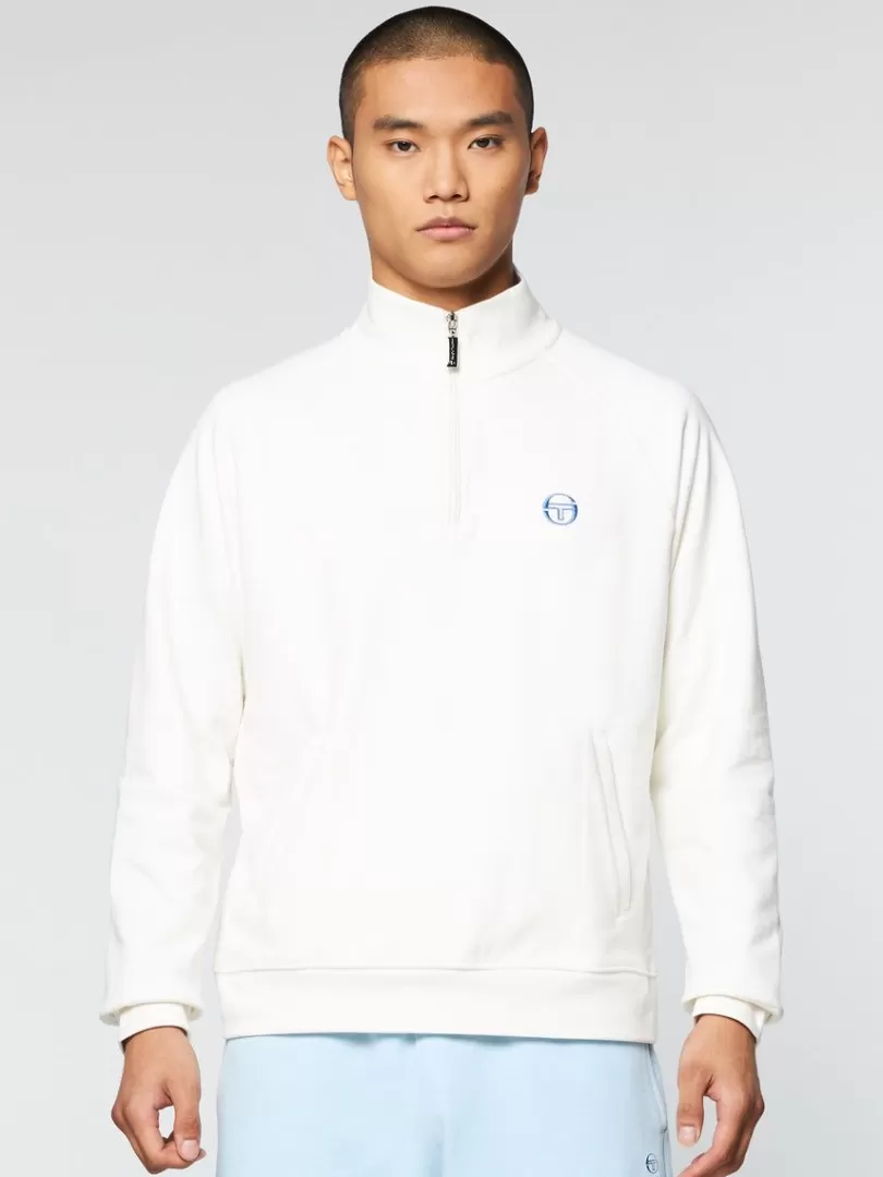 Sergio Tacchini Sweatshirts And Hoodies>Mezza Half Zip- Gardenia