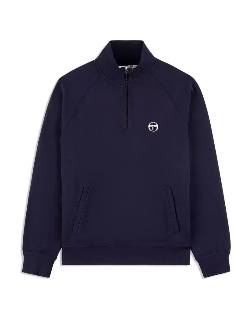 Sergio Tacchini Sweatshirts And Hoodies>Mezza Half Zip- Maritime Blue