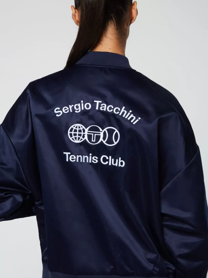 Sergio Tacchini View All>Miss Angela Bomber Jacket- Maritime Blue