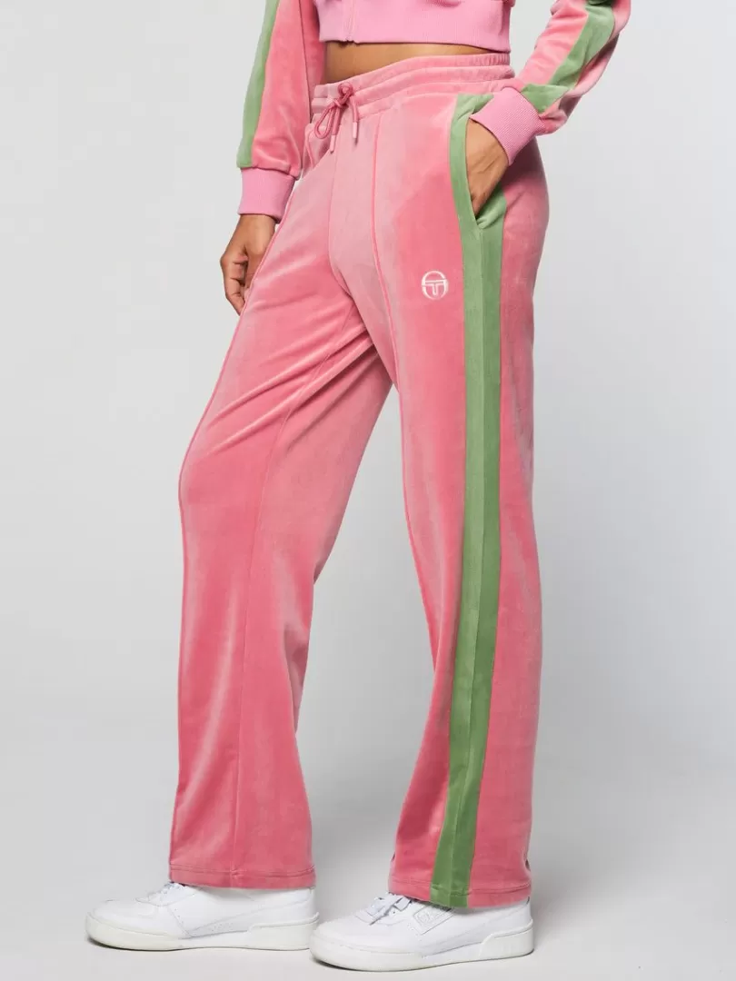 Sergio Tacchini Tracksuits>Miss Carlotta Velour Track Pant- Wild Rose